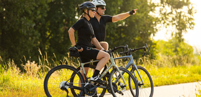 Stel op racefietse